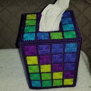 Jewel Tone Handmade Tissue Box Cover